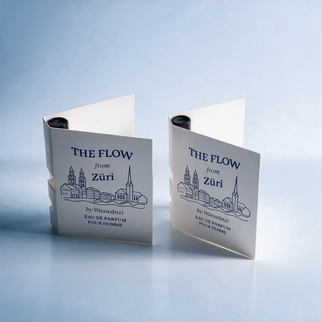 Duftproben The Flow from Züri von Waswänzi, 2 ml Eau de Parfum Pour Femme und Pour Homme